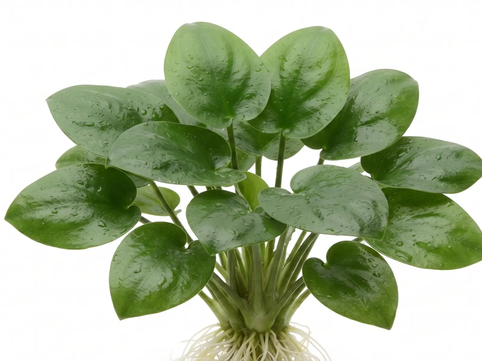Cryptocoryne pontederiifolia Aquarium Plant against white background