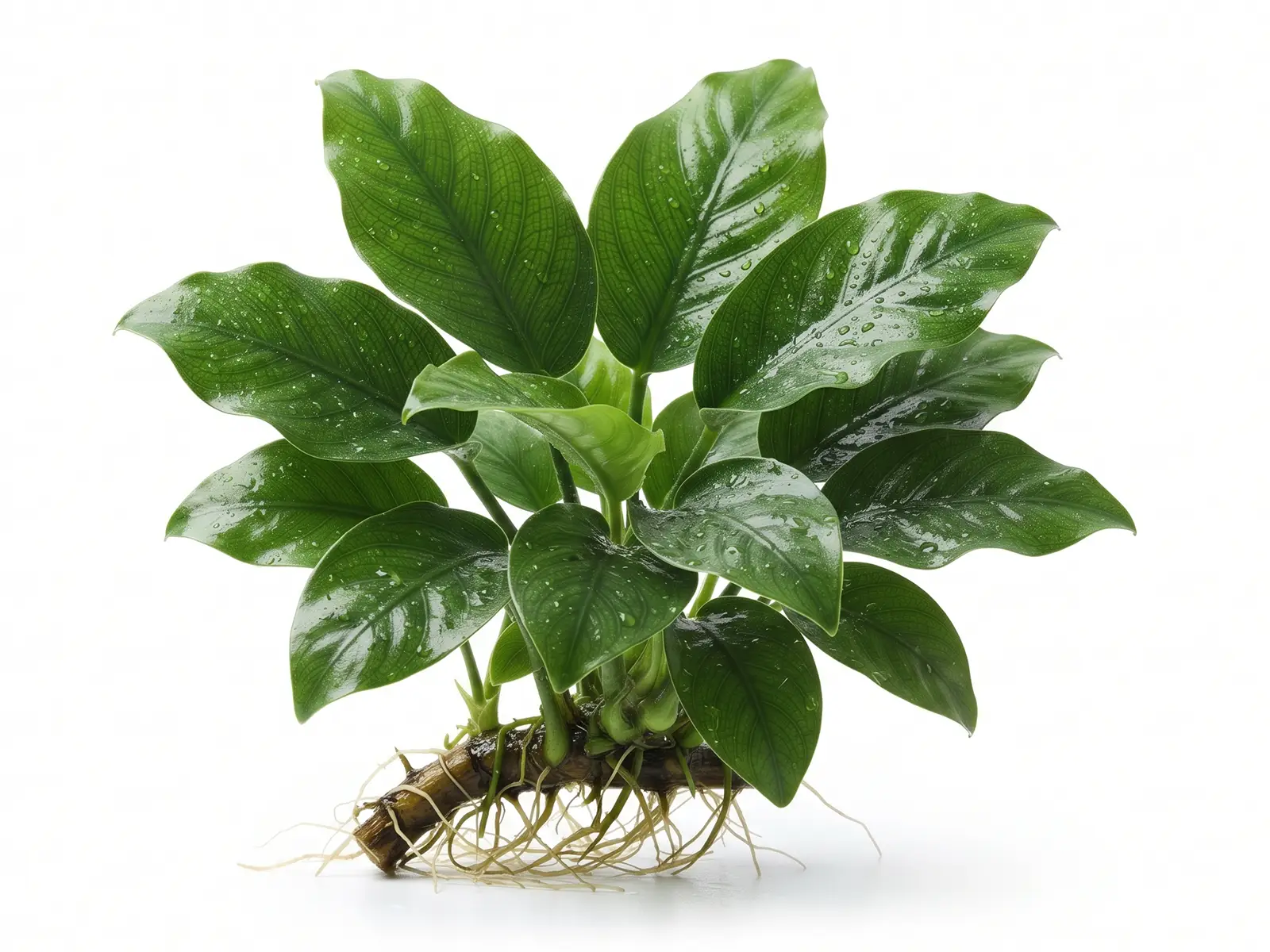 Anubias 'Nangi' against white