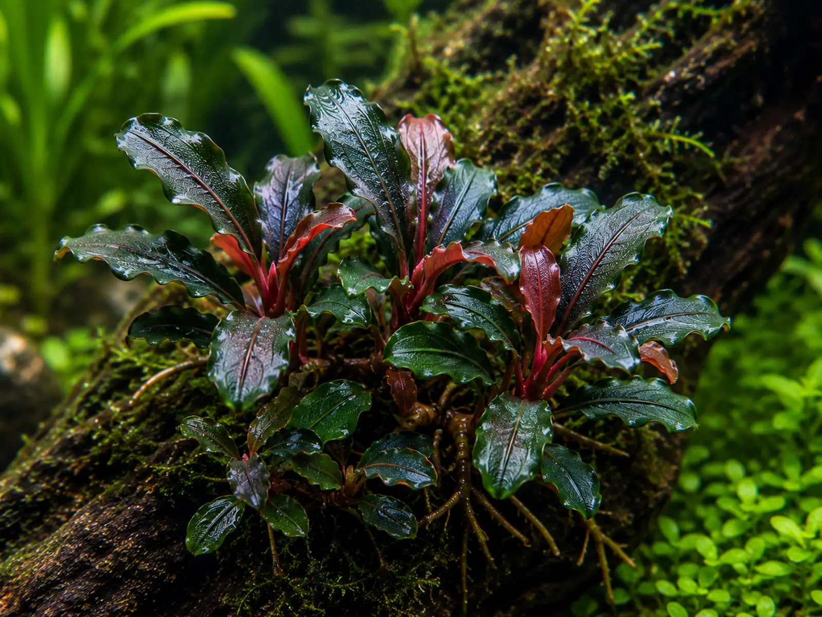 Bucephalandra sp. Bucephalandra 'Red Mini'