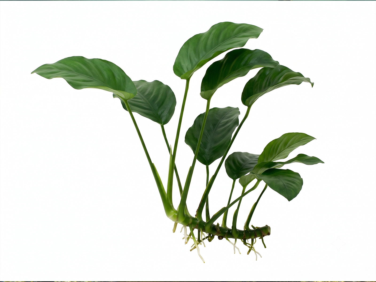 Anubias Barteri pure white background