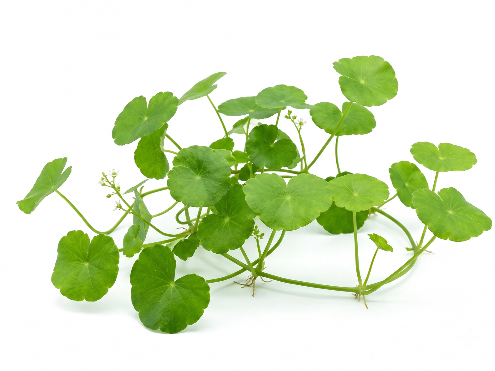 Brazilian Pennywort against white background