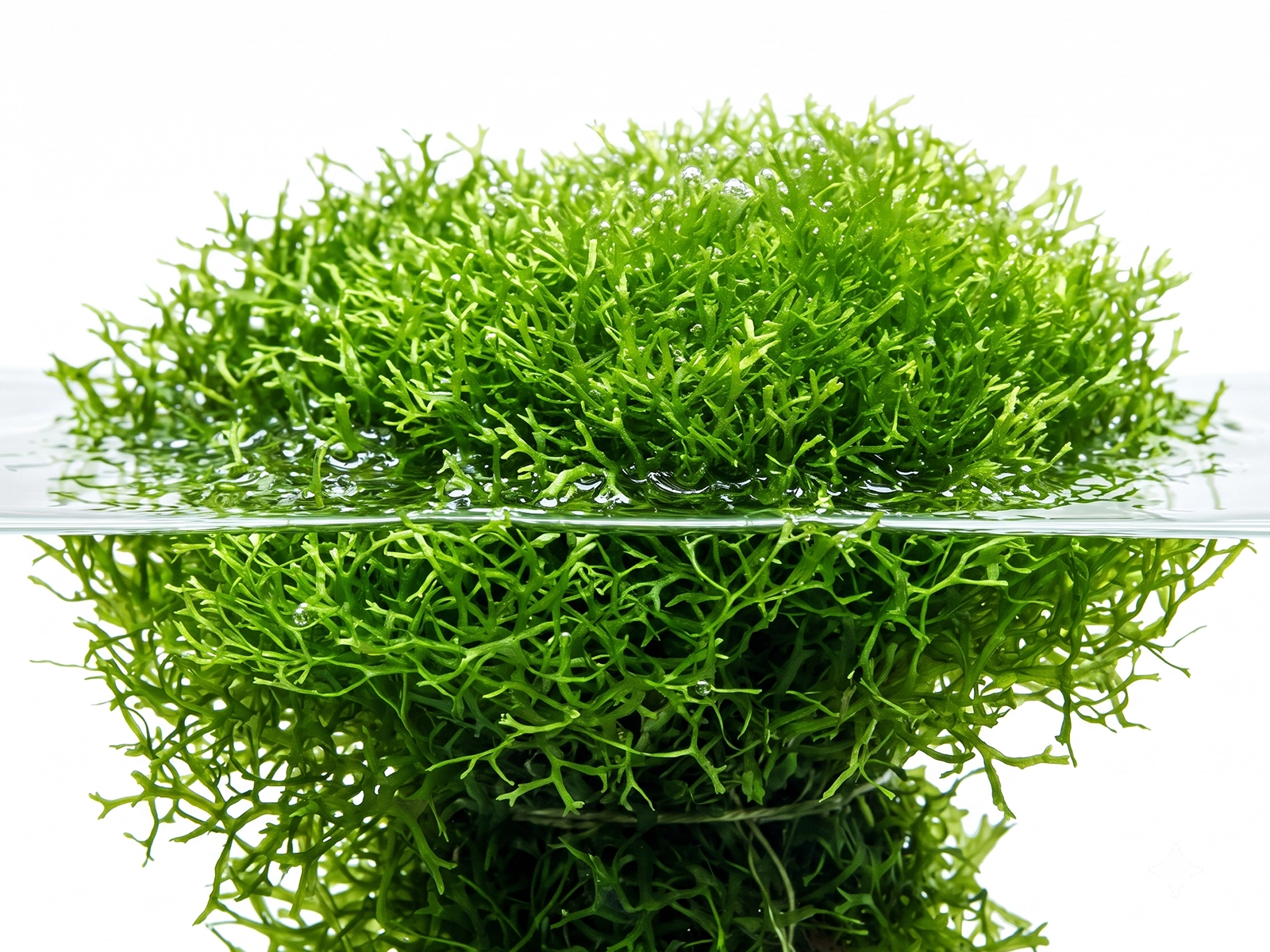 Riccia fluitans white background